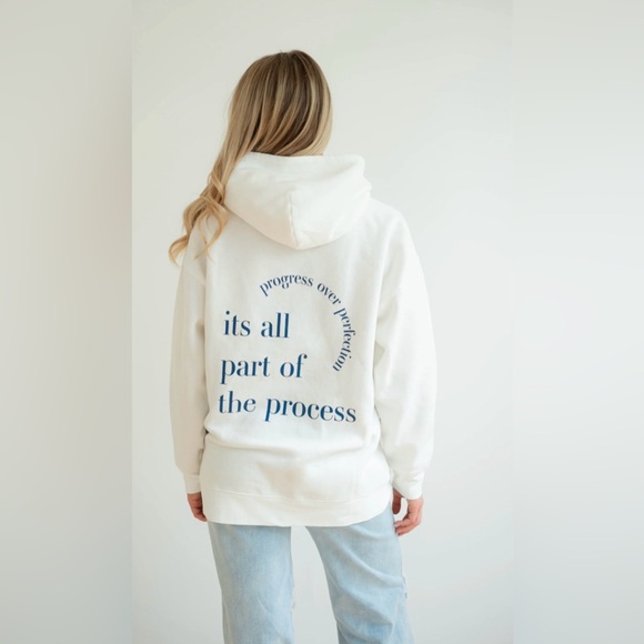 Brunette The Label Tops - Brunette the Label Progress Over Perfection Big Sister Hoodie